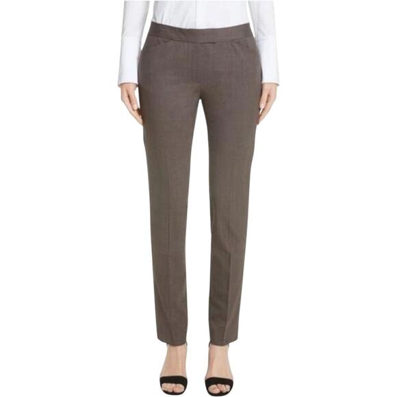 Lafayette 148 New York Brown Irving Wool Trouser, 10,  Classic,  Professional - Picture 1 of 11